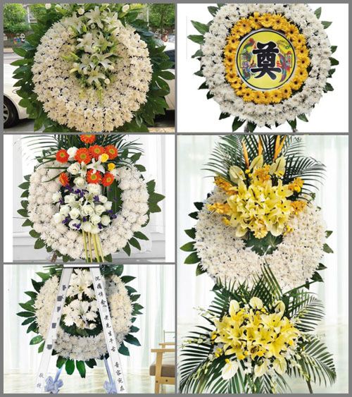 湖北十堰市竹山县城关镇花圈速递
